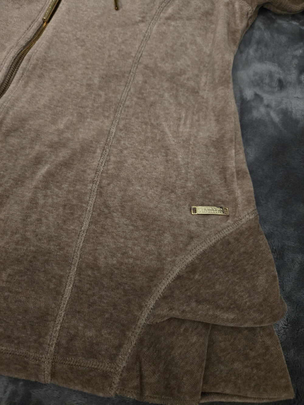 Calvin Klein Performance Velvet Brown Jacket